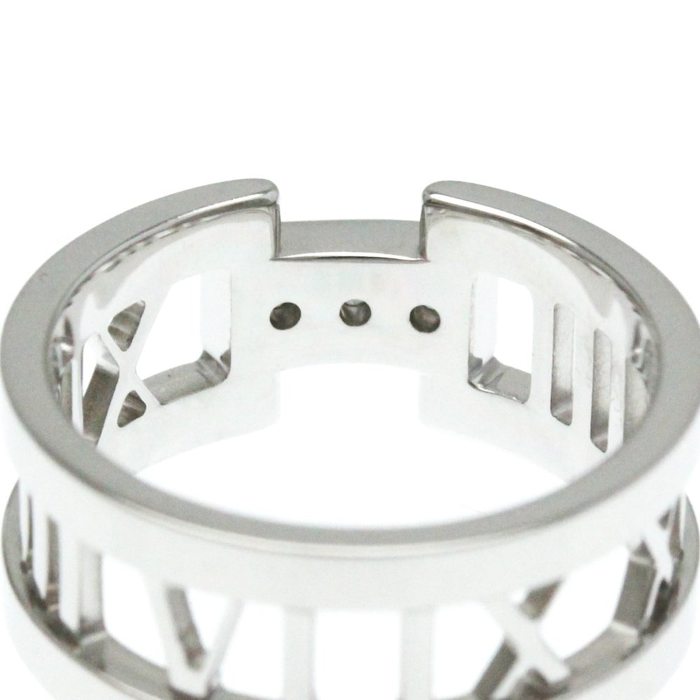 TIFFANY ATLAS 18K WHITE GOLD DIAMOND BAND RING SIZE 6.25 #53 - Picture 8 of 9